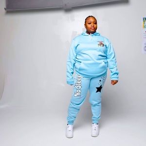 No$leep powerpuff girls custom blue jackets and joggers